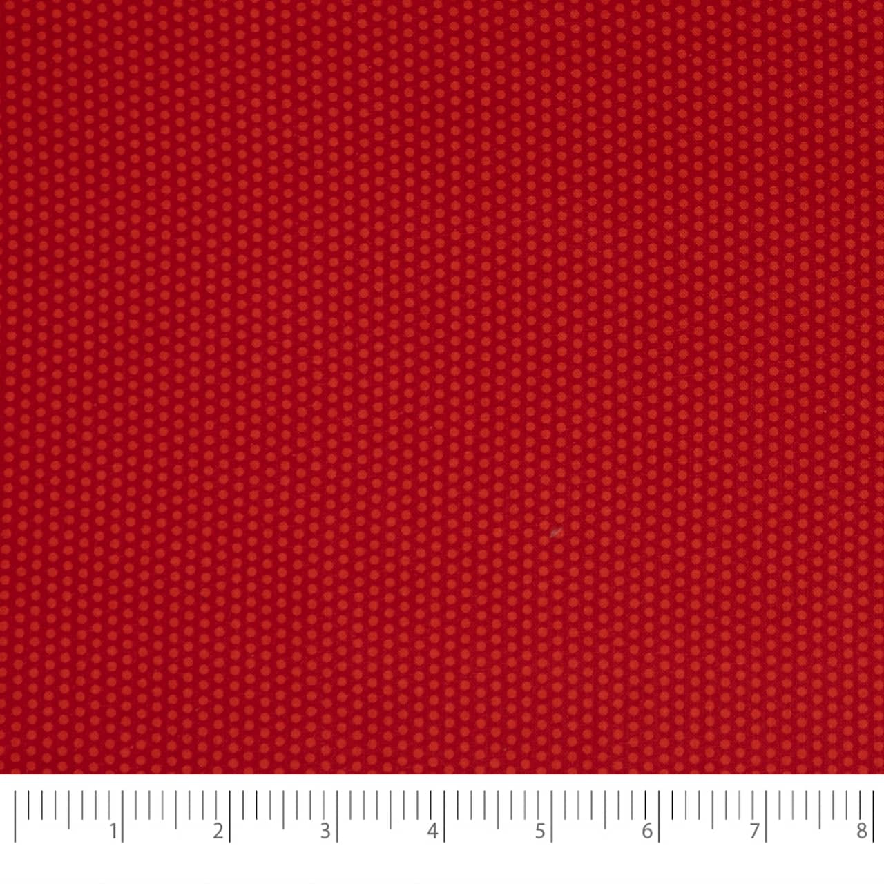 SINGER Red Rockin Roses Tonal Dot Print Cotton Fabric